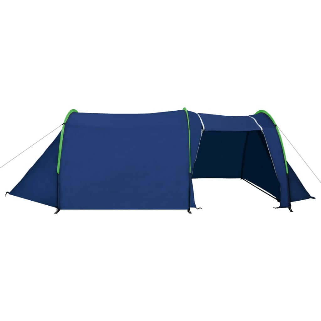 vidaXL pop-up camping tent in navy blue for family outdoor hiking, suitable for 4 people and easy to assemble.