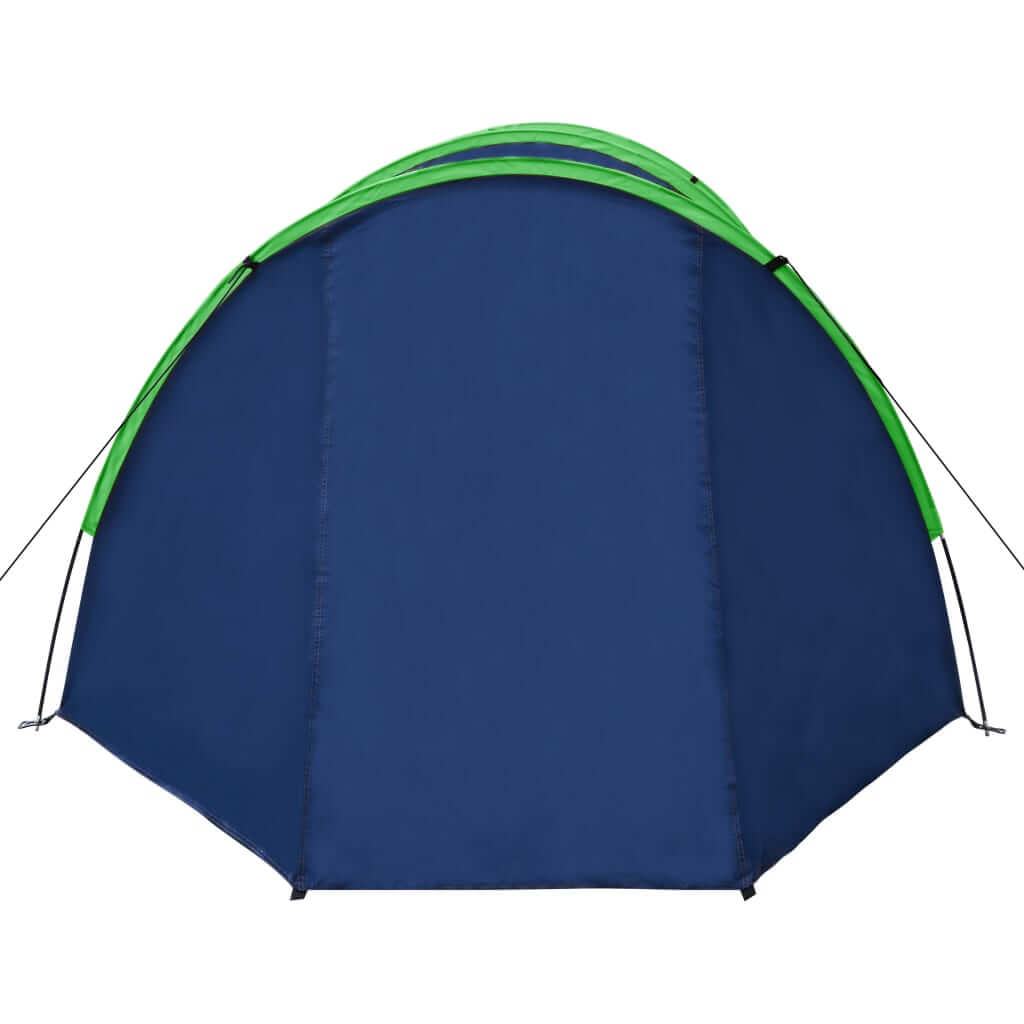 vidaXL pop-up camping tent in blue and green, ideal for family outdoor hiking and easy setup.