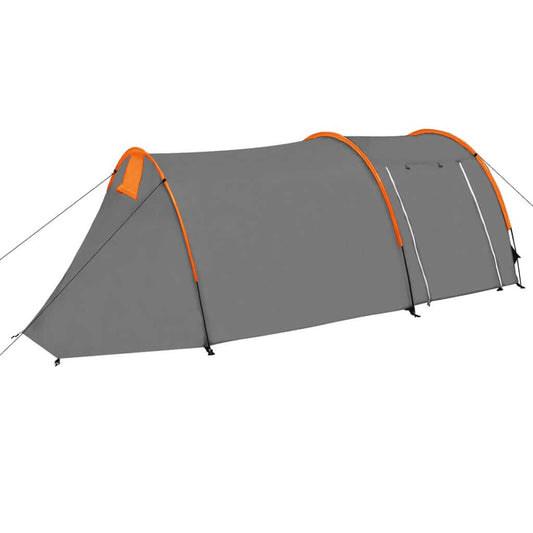vidaXL pop-up camping tent with orange accents, designed for family backpacking and outdoor hiking adventures.